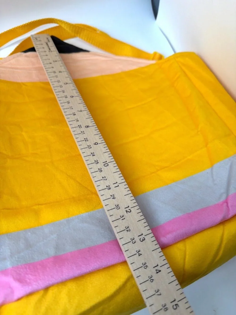 Pencil Shaped Tote Bags Set Yellow Teacher Back-To-School Supplies